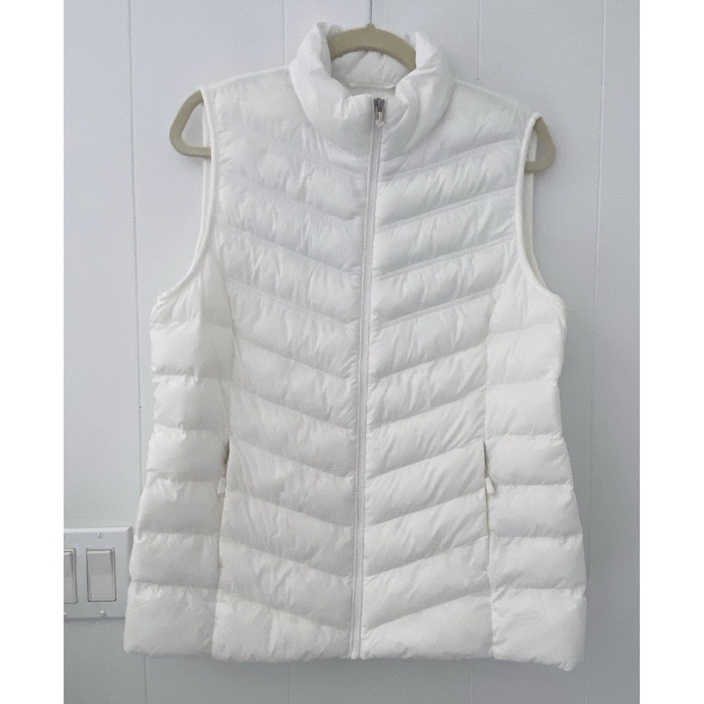 32 Degrees Heat Women's Size M Lightweight Quilted Puffer Vest White